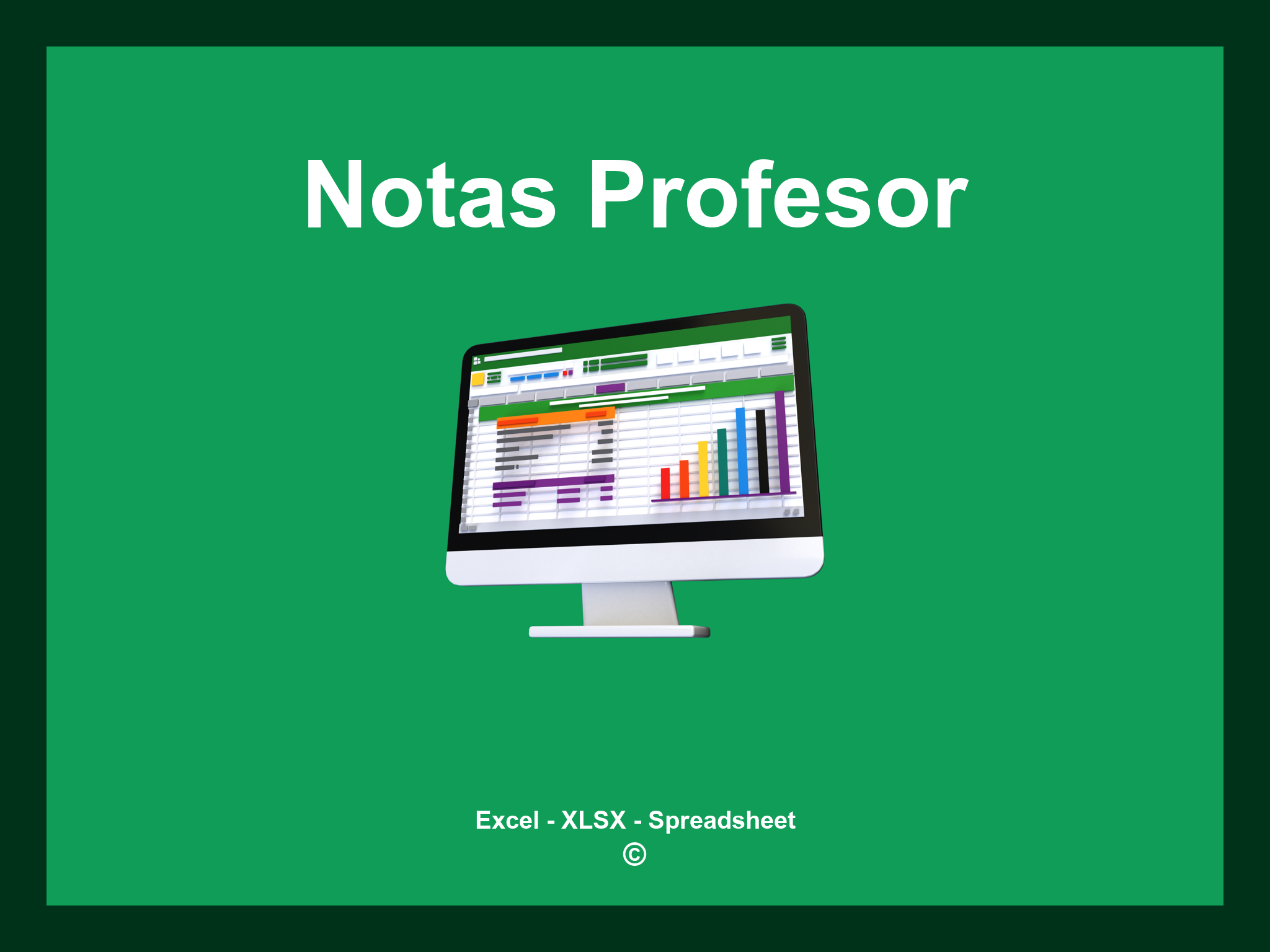 Plantilla Excel Notas Profesor
